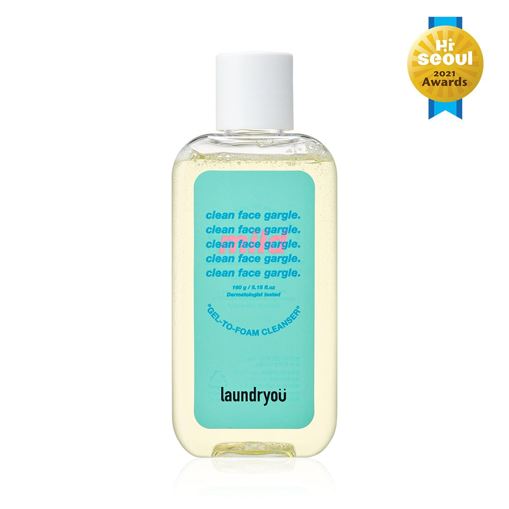 Clean Face Gargle Gel-to-Foam Cleanser Mild
+Pore Cleaning Brush